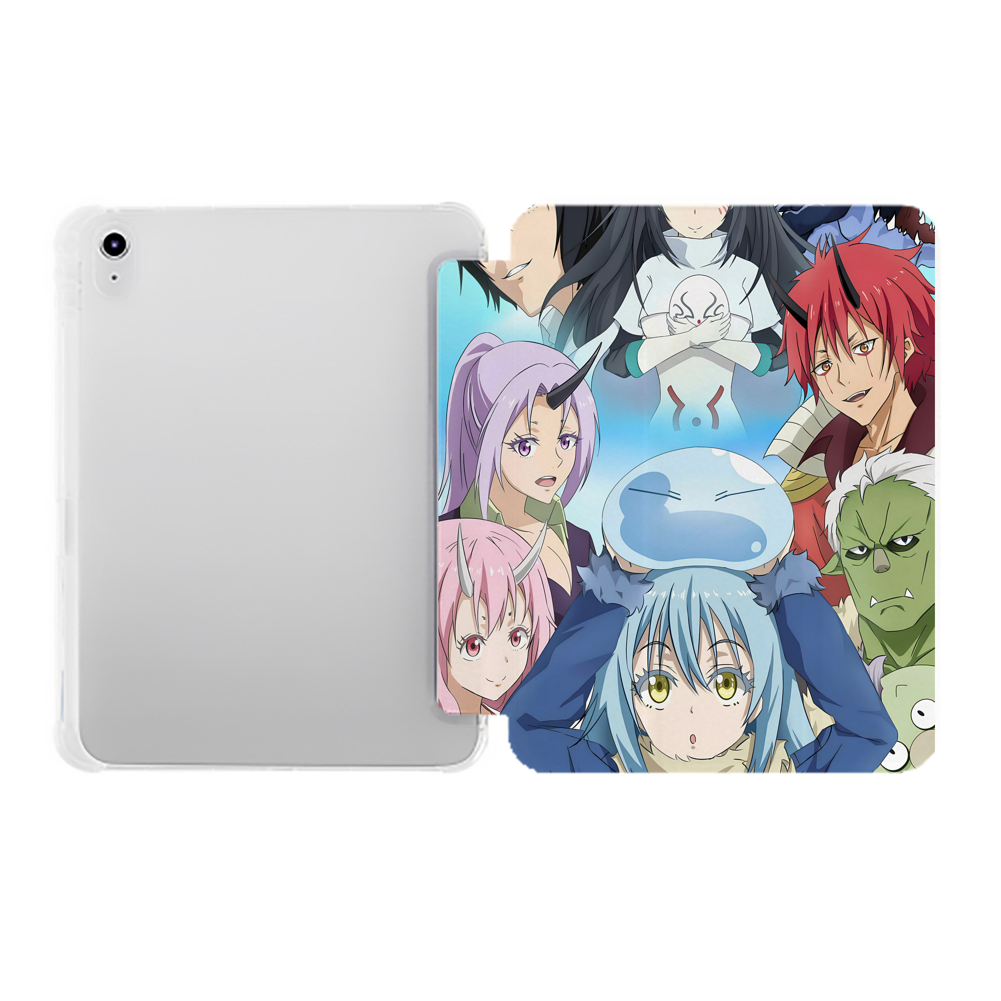 （画像用） 転スラ Regarding Reincarnated to Slime IPad ケース ペン収納付き 三つ折りスタンド PUレザー×シリコン 対応機種9.5/10.5/10.9インチ